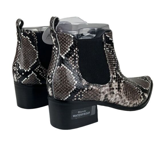 New Blondo Emelia Brown Snake Leather Waterproof Chelsea Ankle Boots 6 US /EU 36 - Picture 5 of 11